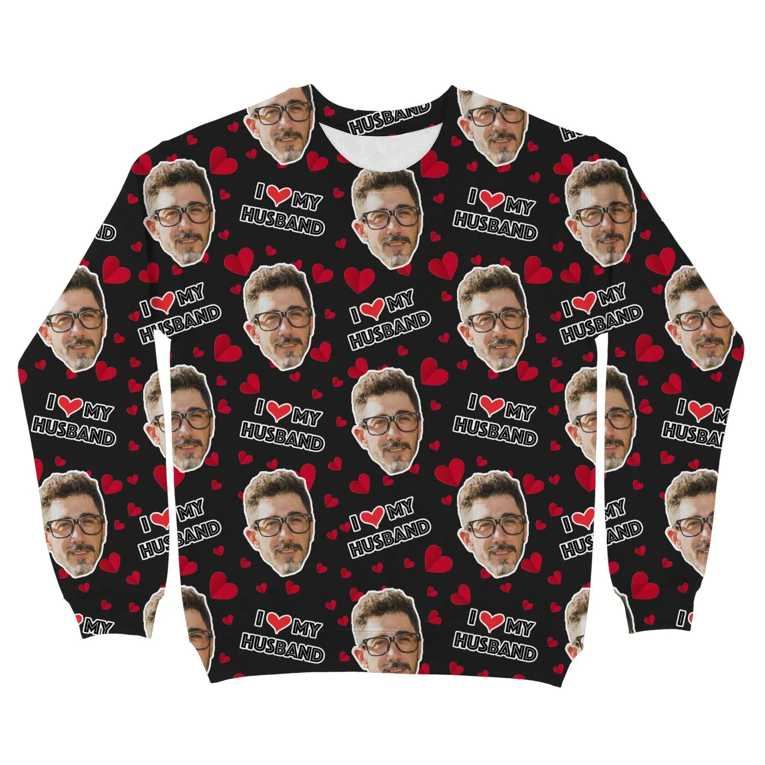 I Love My Husband Personalised Sweatshirt sold by Super Socks product image thumbnail 3