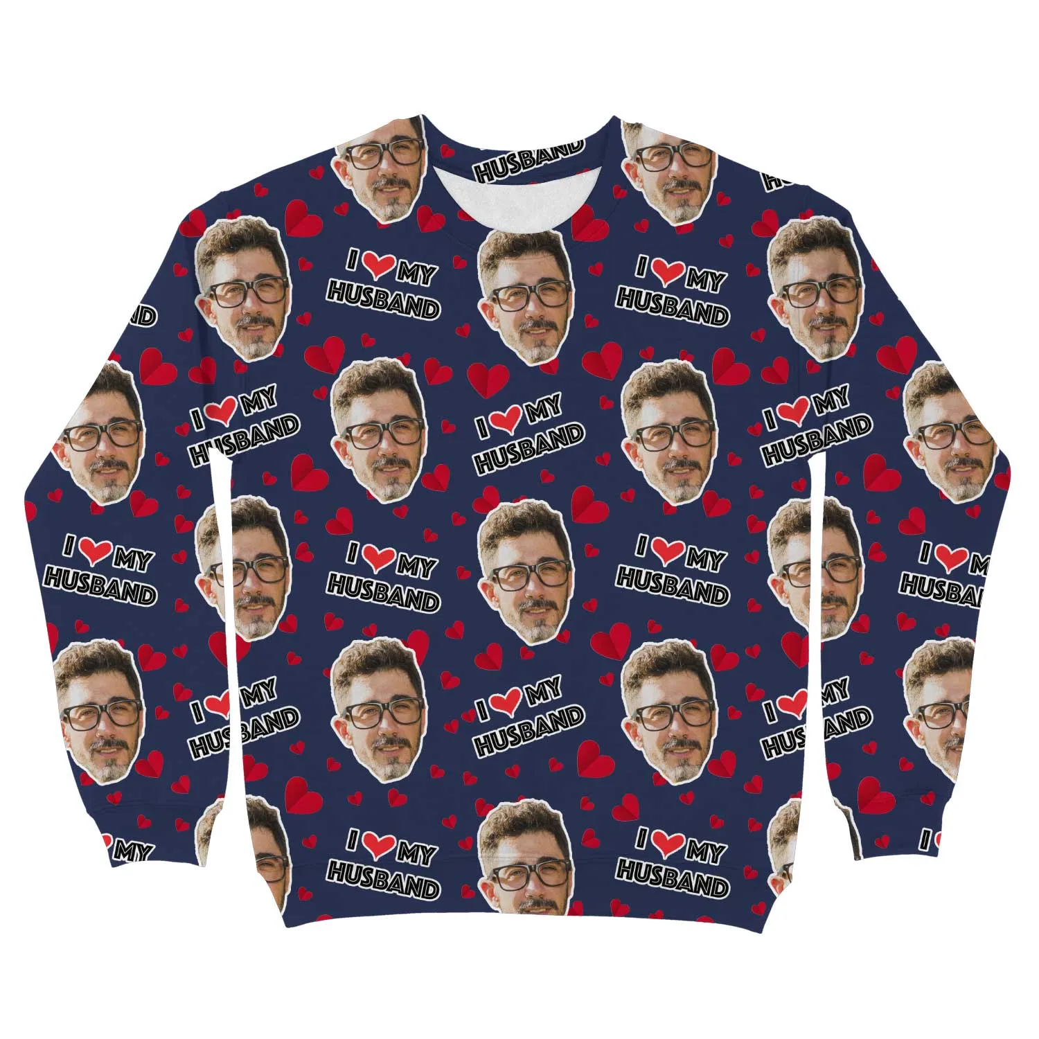 I Love My Husband Personalised Sweatshirt sold by Super Socks product image thumbnail 4