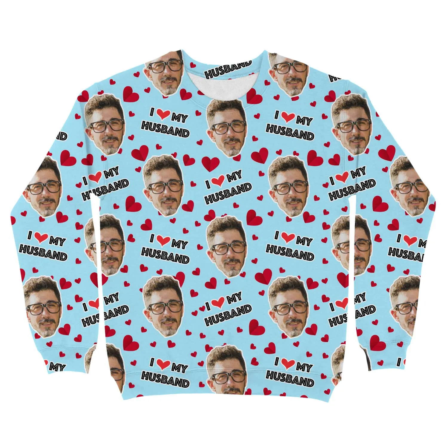 I Love My Husband Personalised Sweatshirt sold by Super Socks product image thumbnail 2