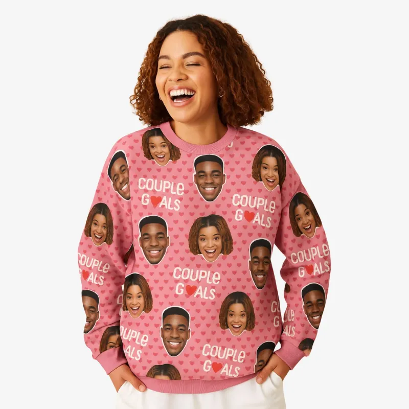 Couple Goals Personalised Sweatshirt sold by Super Socks