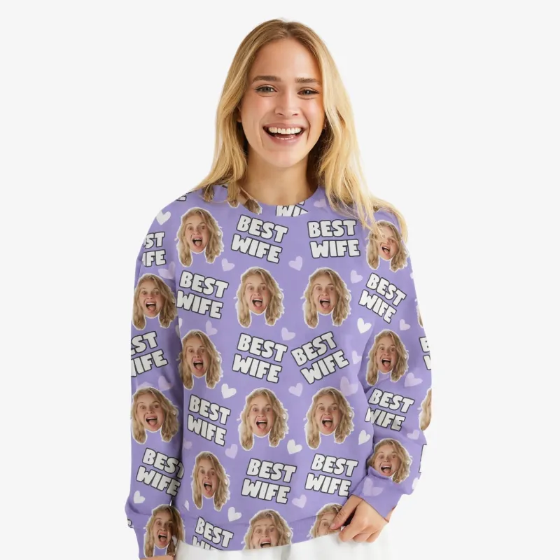 Best Wife Personalised Sweatshirt sold by Super Socks