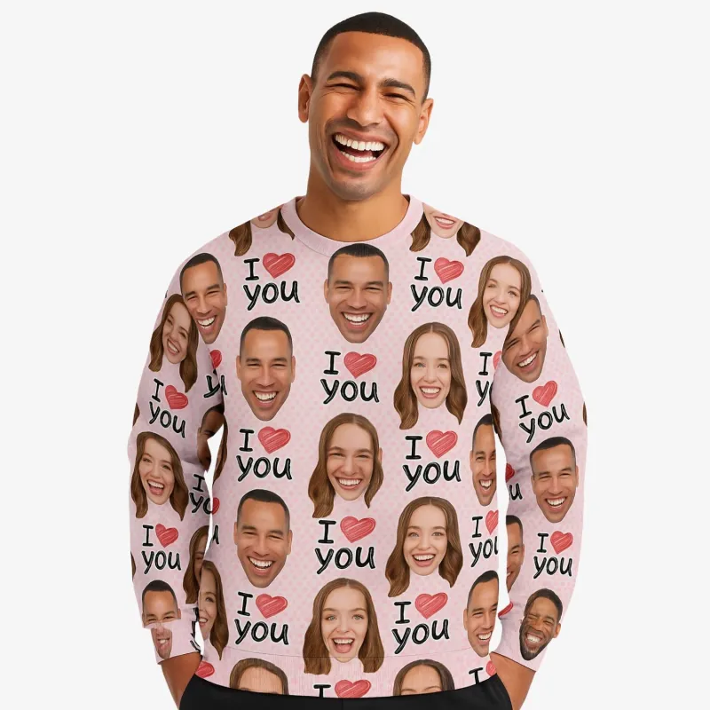 I Heart You Personalised Sweatshirt sold by Super Socks