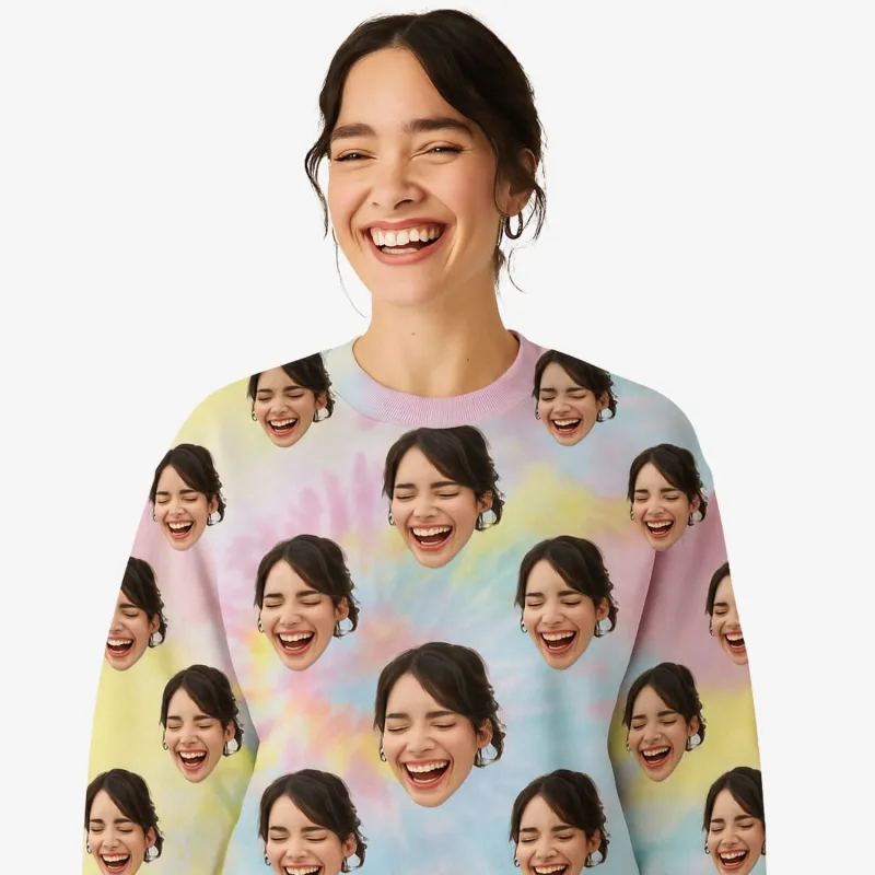 Tie Dye Personalised Sweatshirt sold by Super Socks