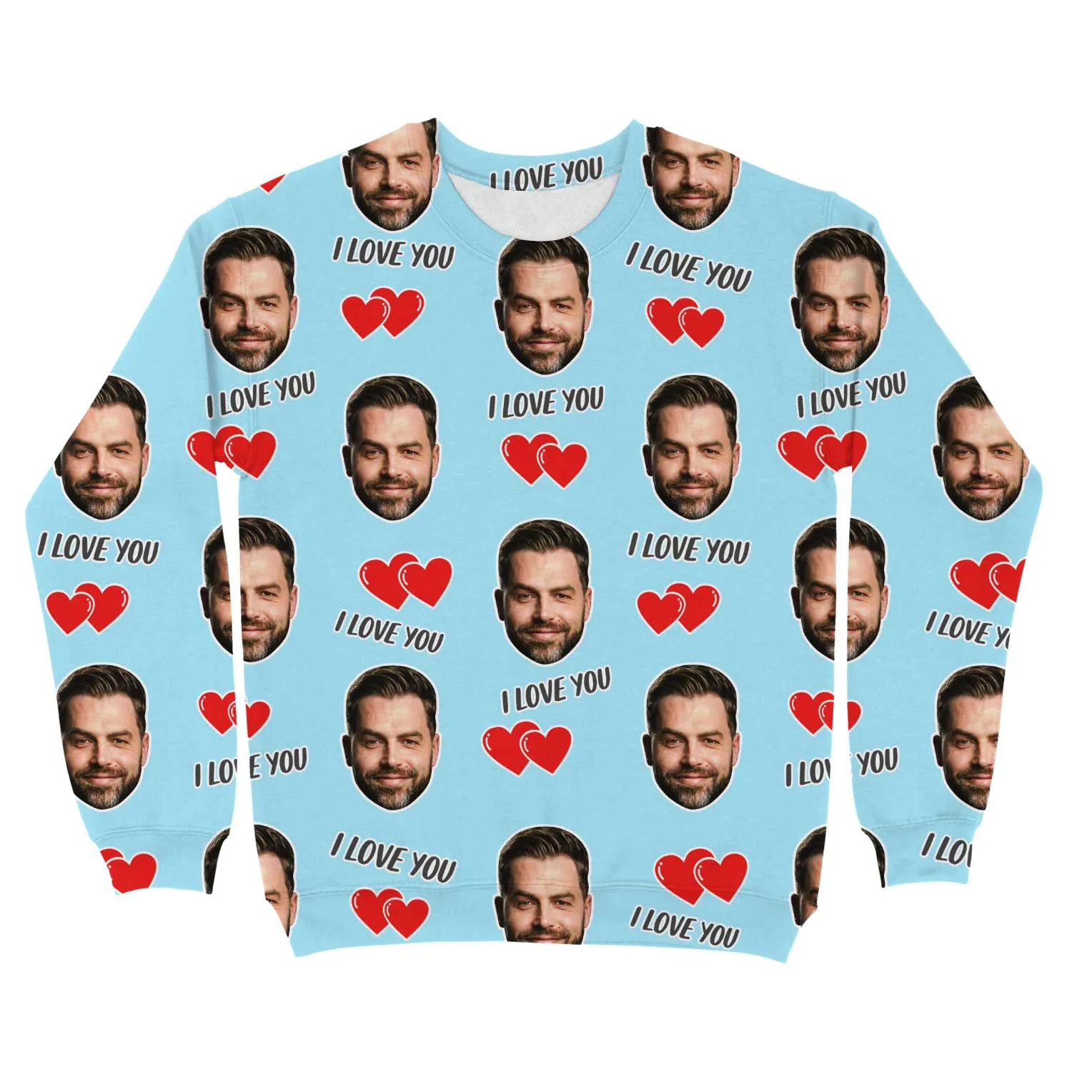 I Love You Personalised Sweatshirt sold by Super Socks product image thumbnail 3
