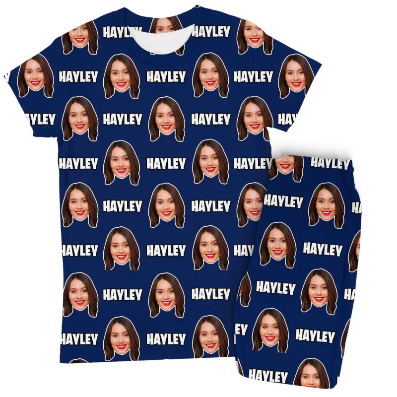 Women's Custom Face & Name Personalised Pyjamas - Trouser Set sold by Super Socks
