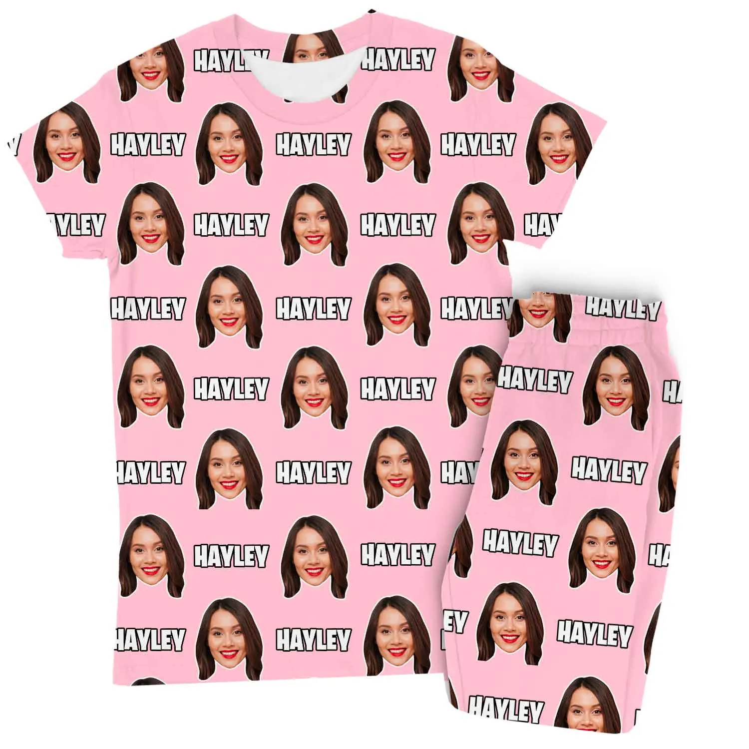 Women's Custom Face & Name Personalised Pyjamas - Trouser Set sold by Super Socks product image thumbnail 3