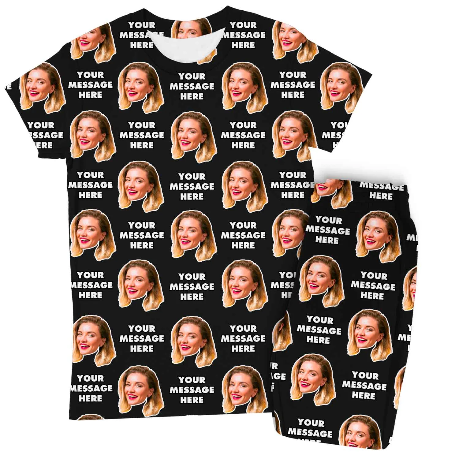 Women's Face & Message Personalised Pyjamas - Trouser Set sold by Super Socks product image thumbnail 4