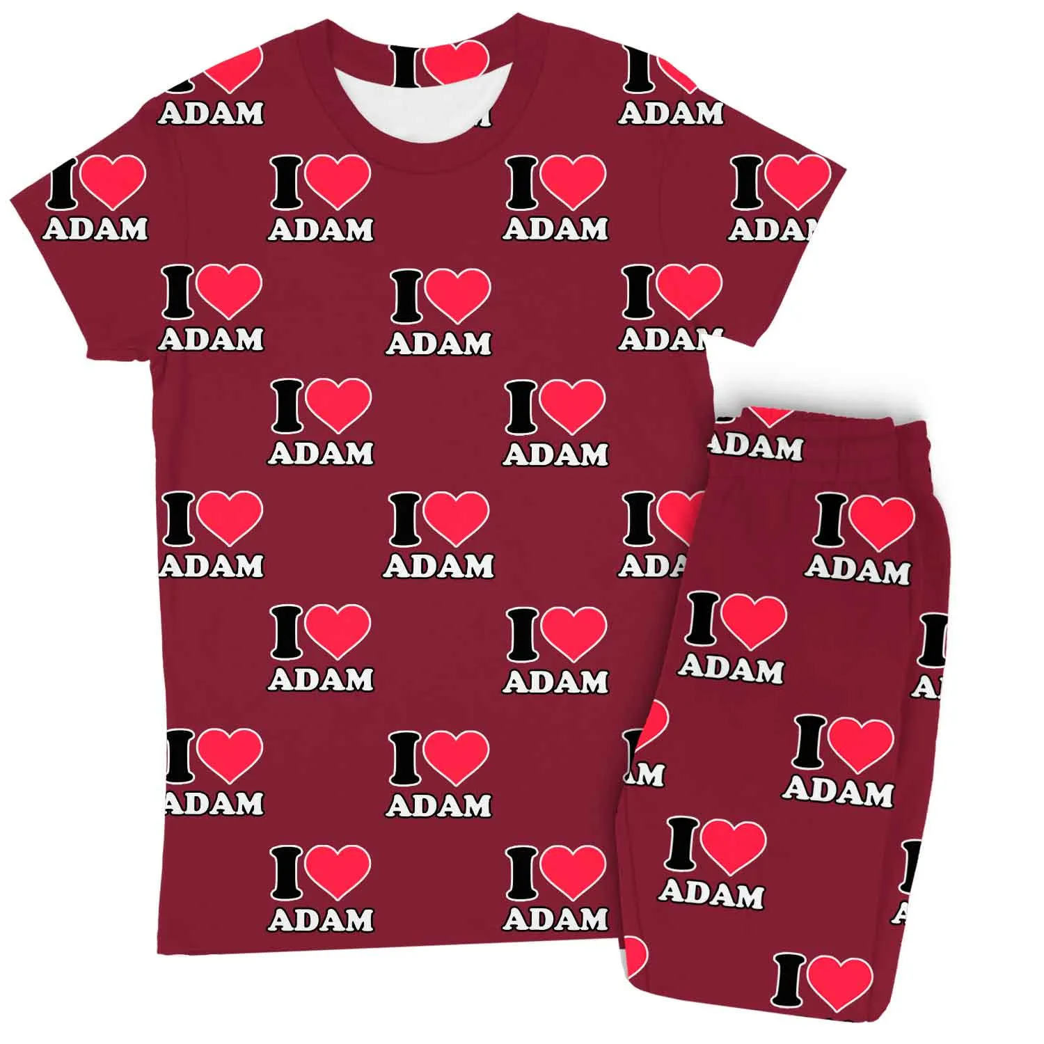 Women's I Heart Name Personalised Pyjamas - Trouser Set sold by Super Socks product image thumbnail 5