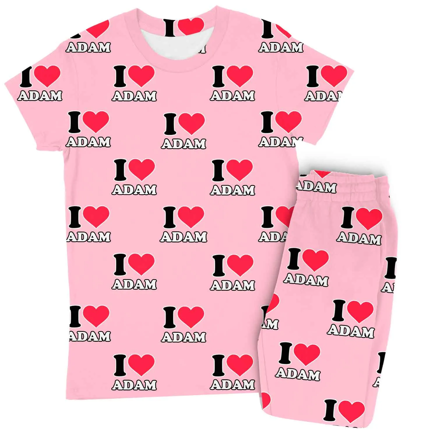 Women's I Heart Name Personalised Pyjamas - Trouser Set sold by Super Socks product image thumbnail 3
