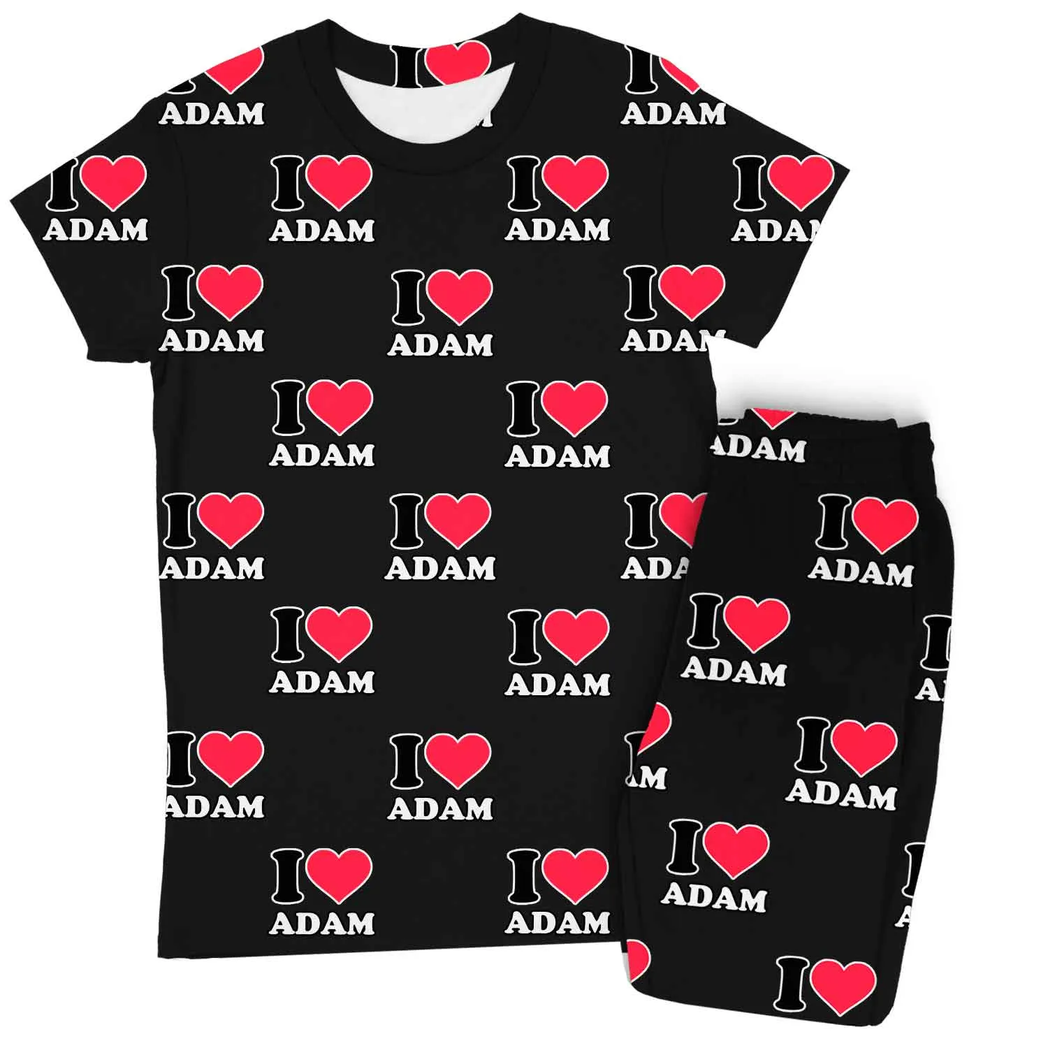 Women's I Heart Name Personalised Pyjamas - Trouser Set sold by Super Socks product image thumbnail 4