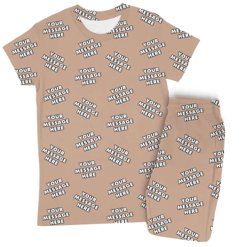 Women's Personalised Message Pyjamas - Trouser Set sold by Super Socks