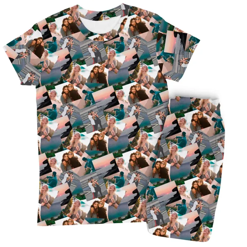 Women's Overlap Photo Collage Pyjamas - Trouser Set sold by Super Socks