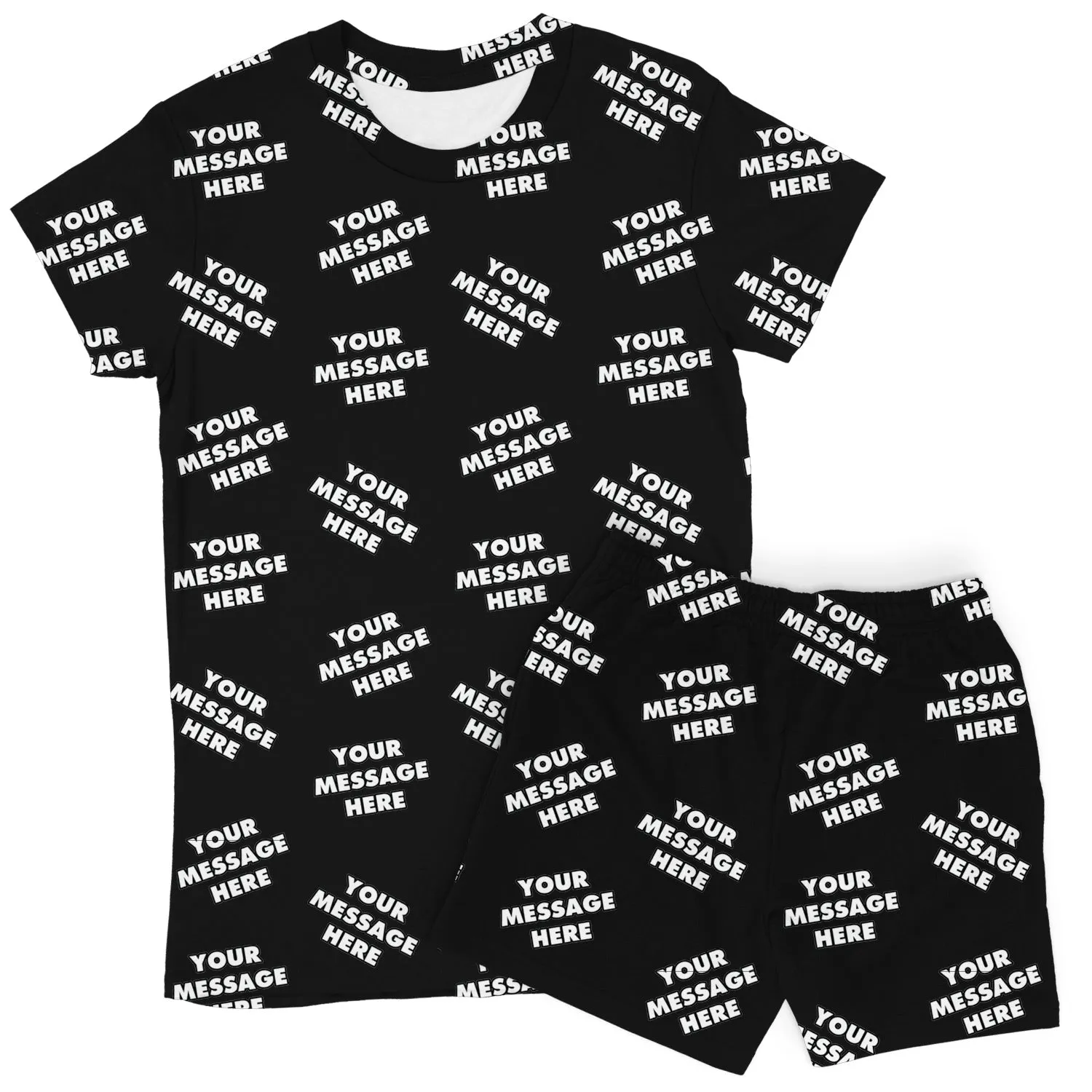 Women's Personalised Message PJs - Shorts Set sold by Super Socks product image thumbnail 4