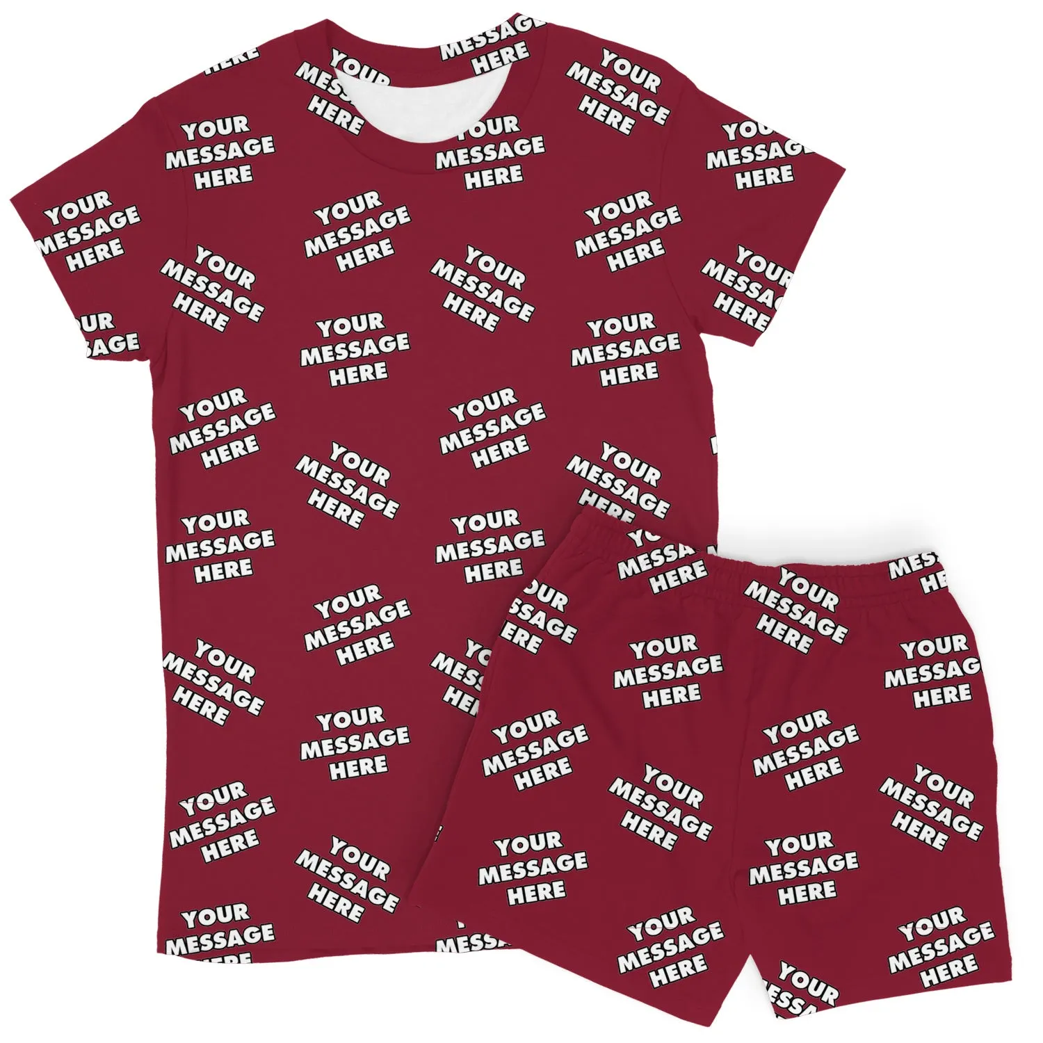 Women's Personalised Message PJs - Shorts Set sold by Super Socks product image thumbnail 5