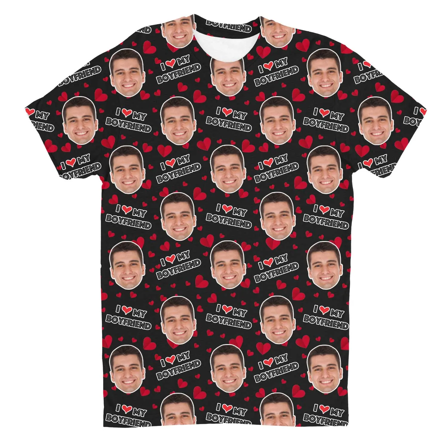 I Love My Boyfriend Custom T-Shirt sold by Super Socks product image thumbnail 5