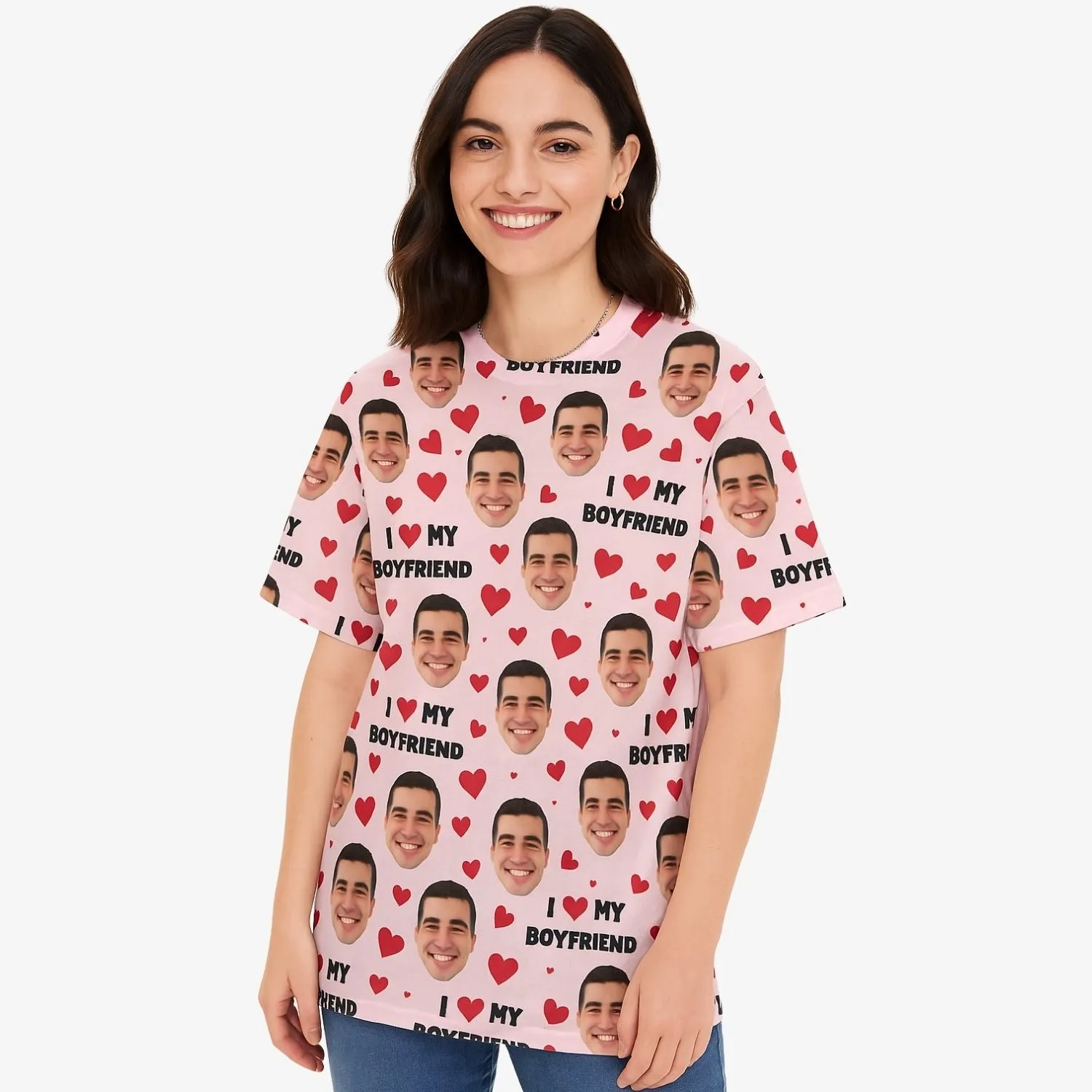I Love My Boyfriend Custom T-Shirt sold by Super Socks