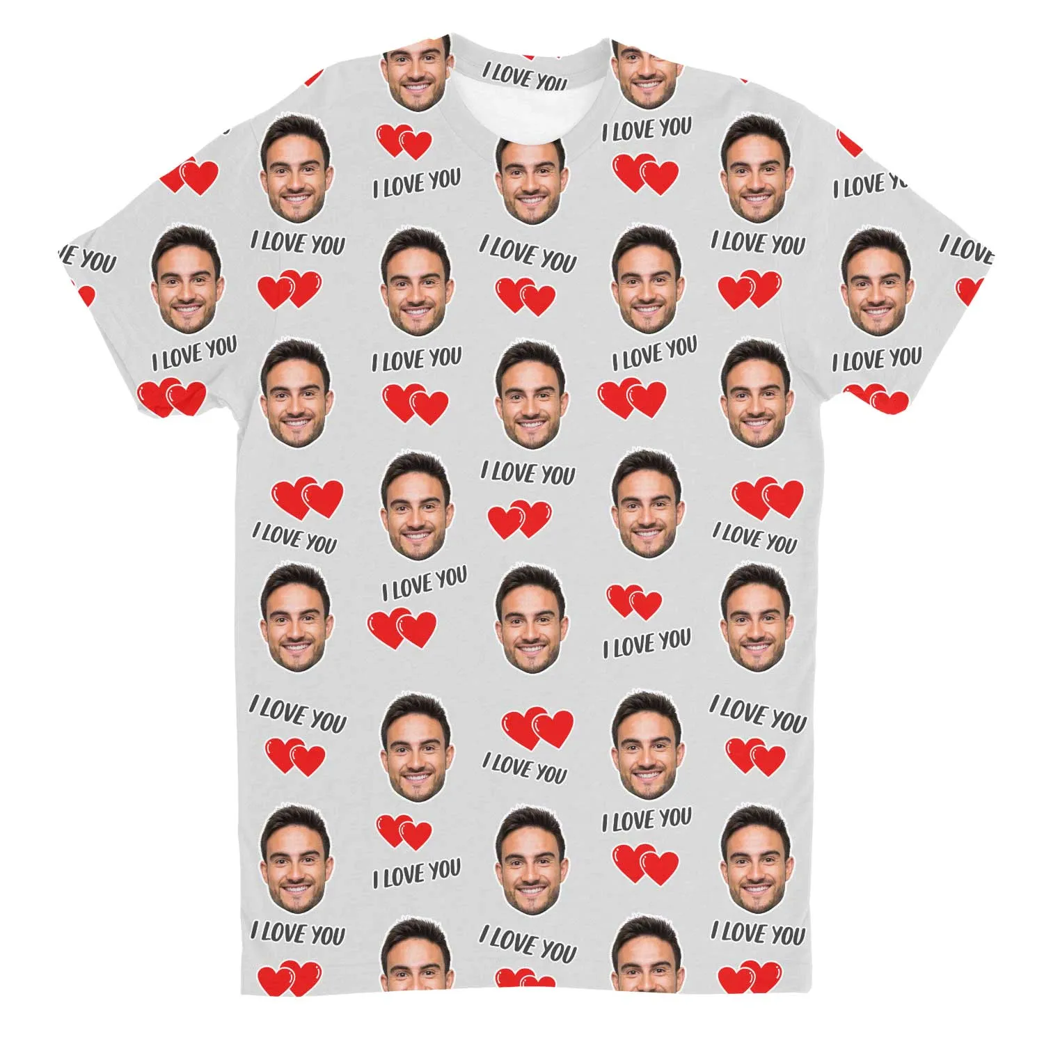 I Love You Custom T-Shirt sold by Super Socks product image thumbnail 5