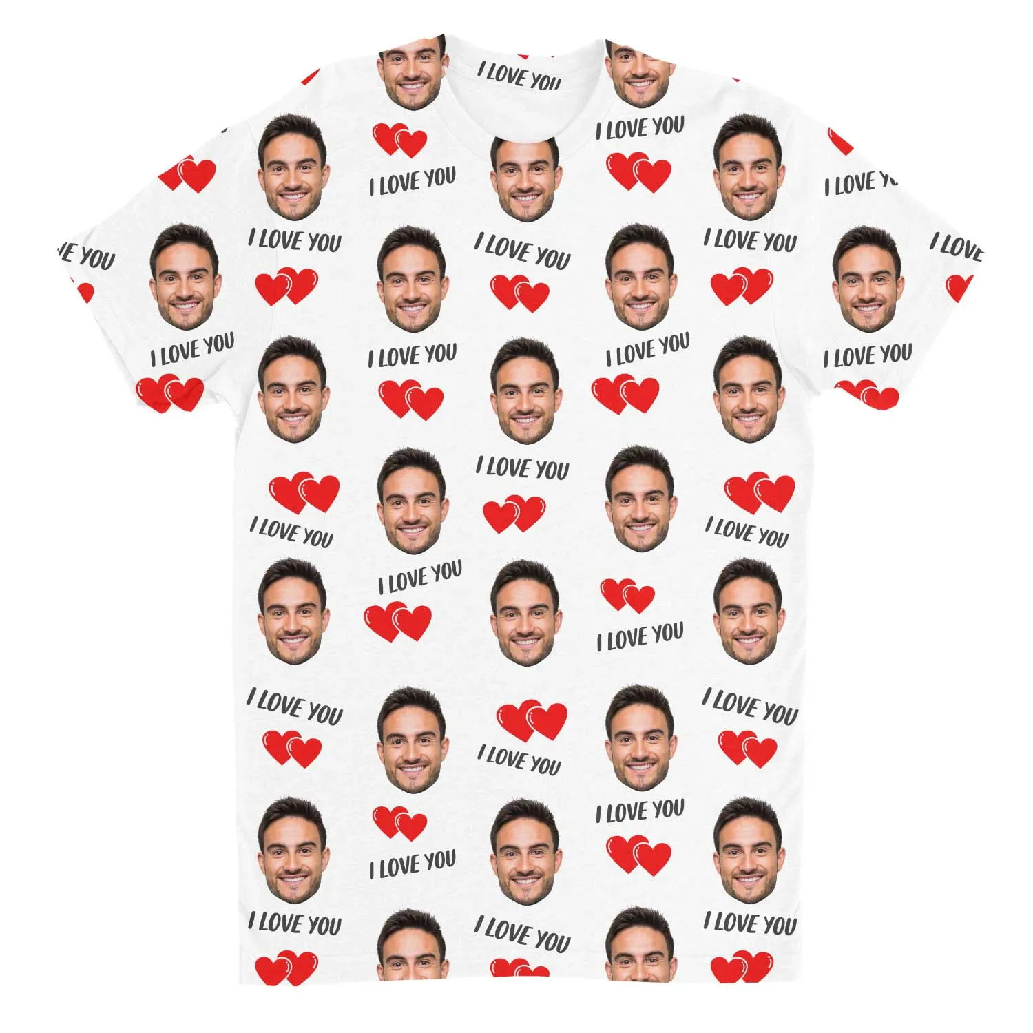 I Love You Custom T-Shirt sold by Super Socks product image thumbnail 2