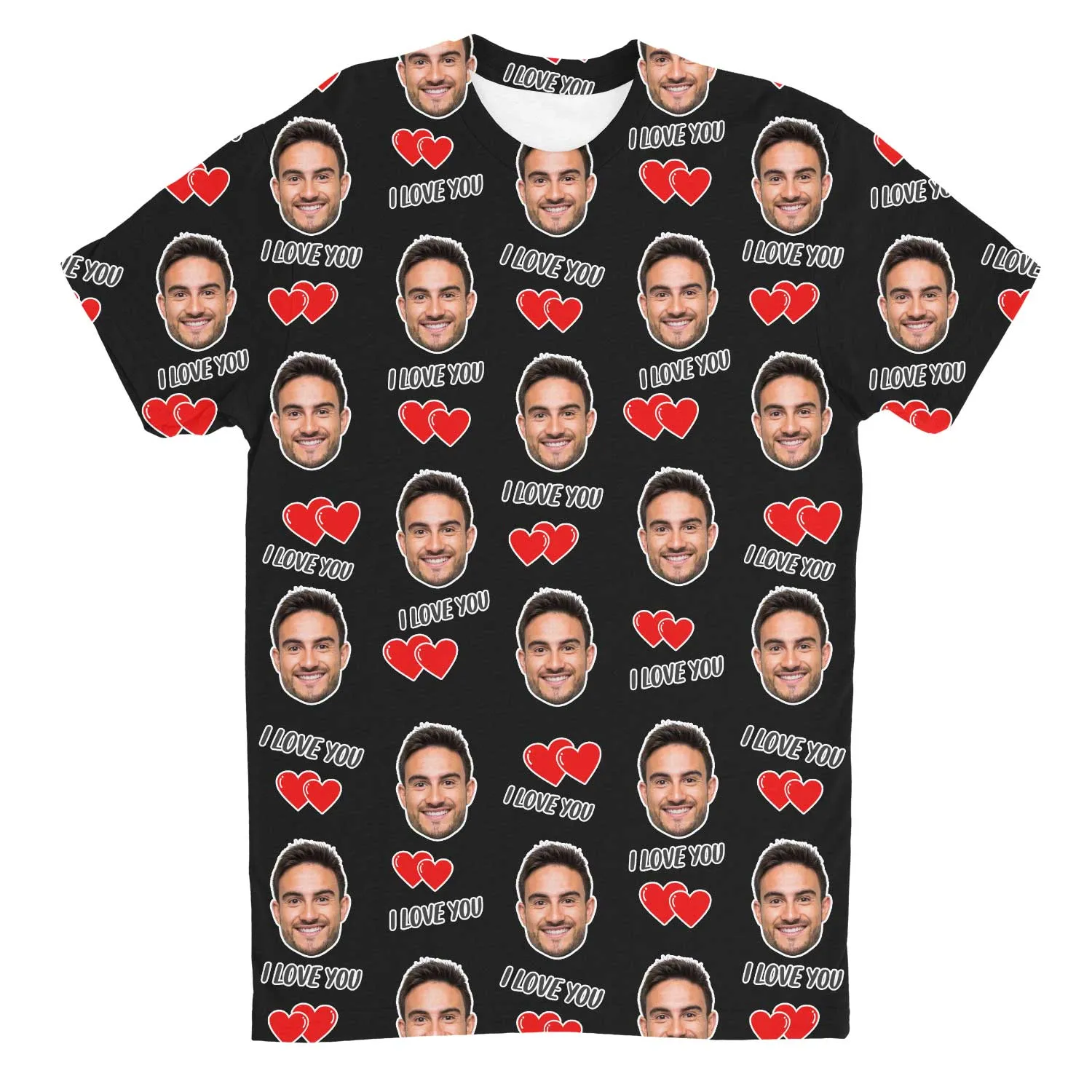 I Love You Custom T-Shirt sold by Super Socks product image thumbnail 4