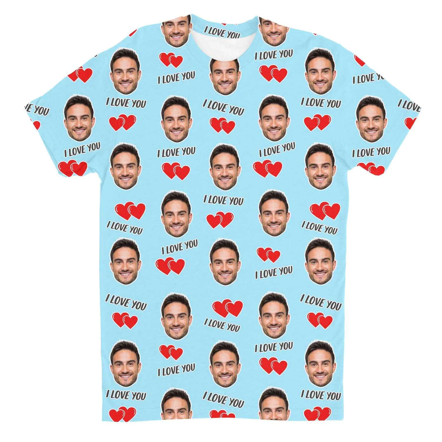 I Love You Custom T-Shirt sold by Super Socks product image thumbnail 3