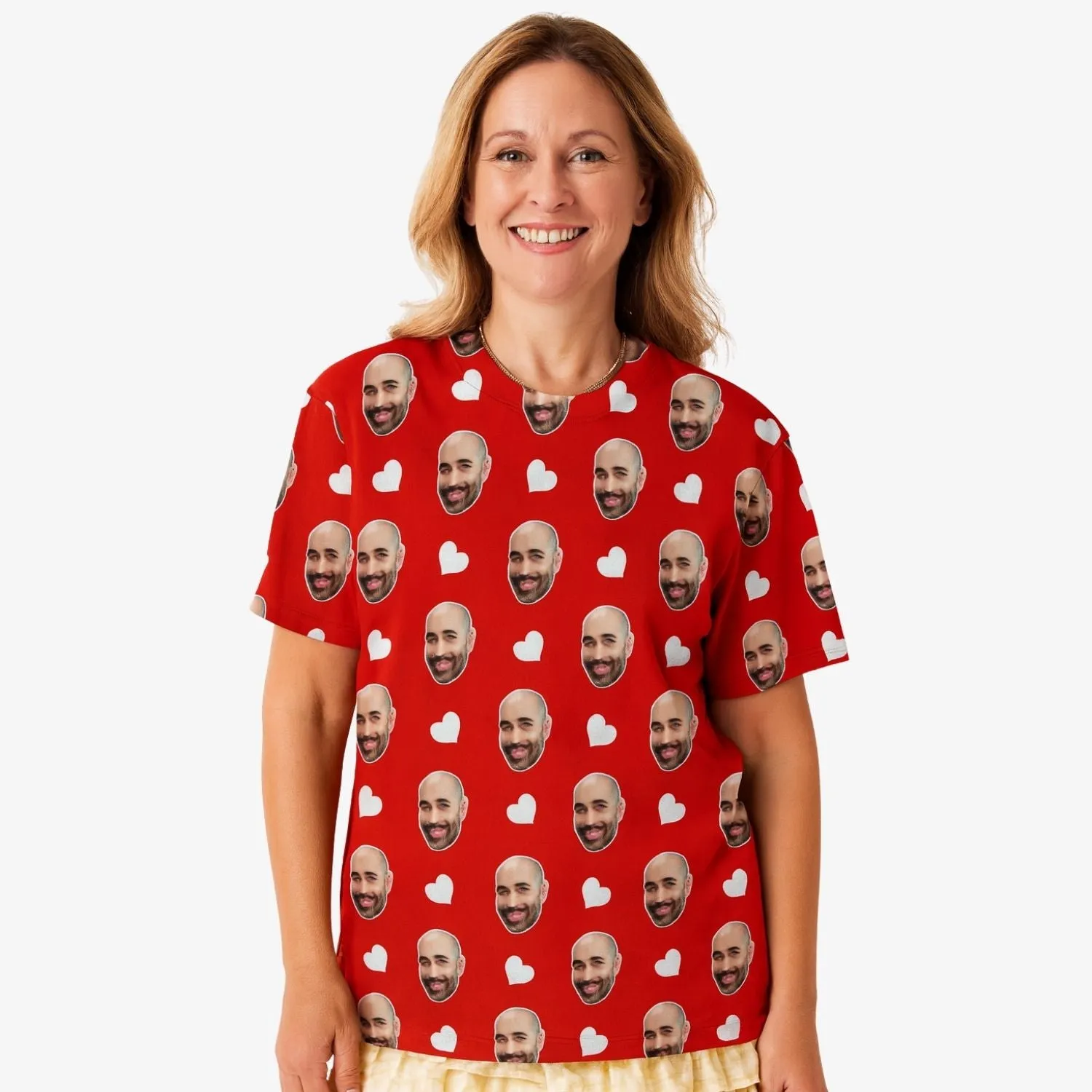 White Hearts Custom T-Shirt sold by Super Socks