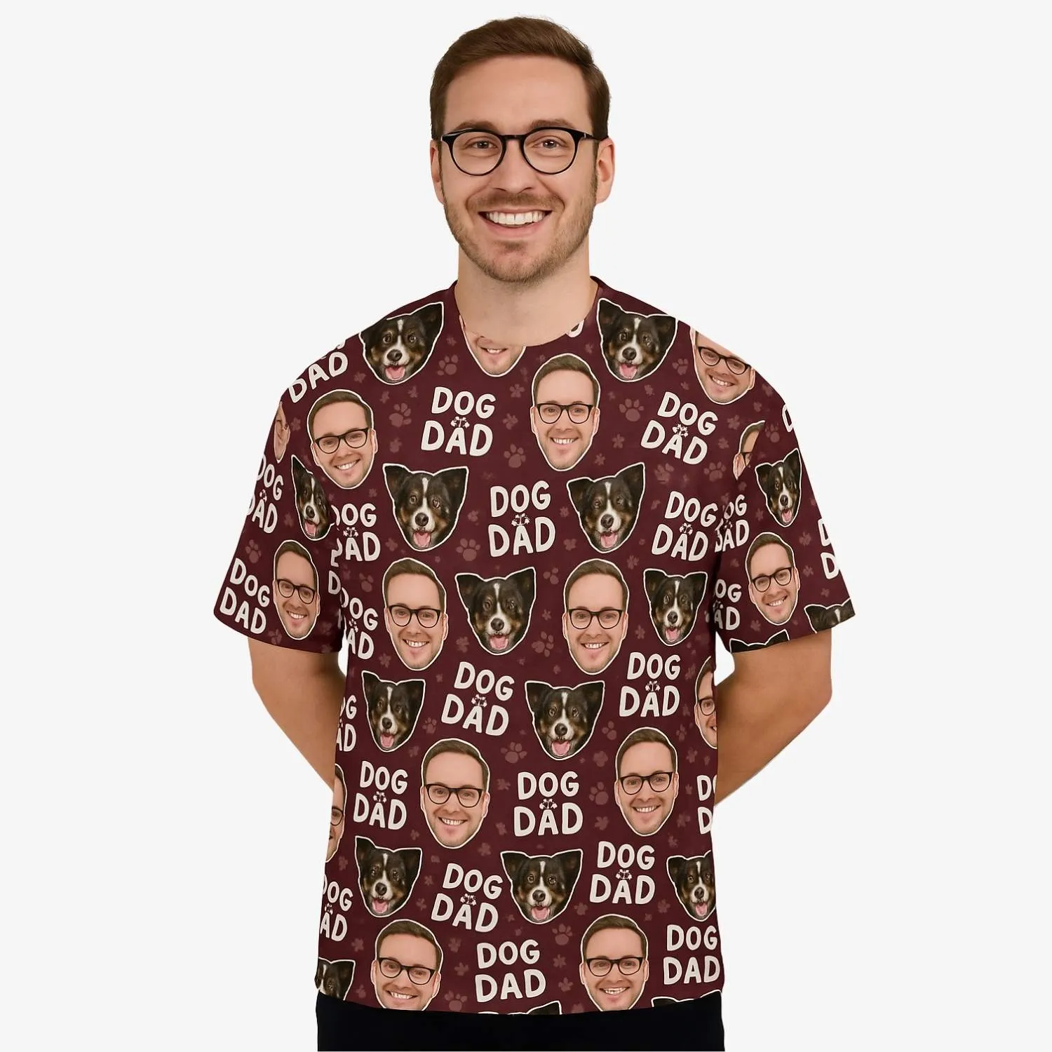Dog Dad Custom T-Shirt sold by Super Socks