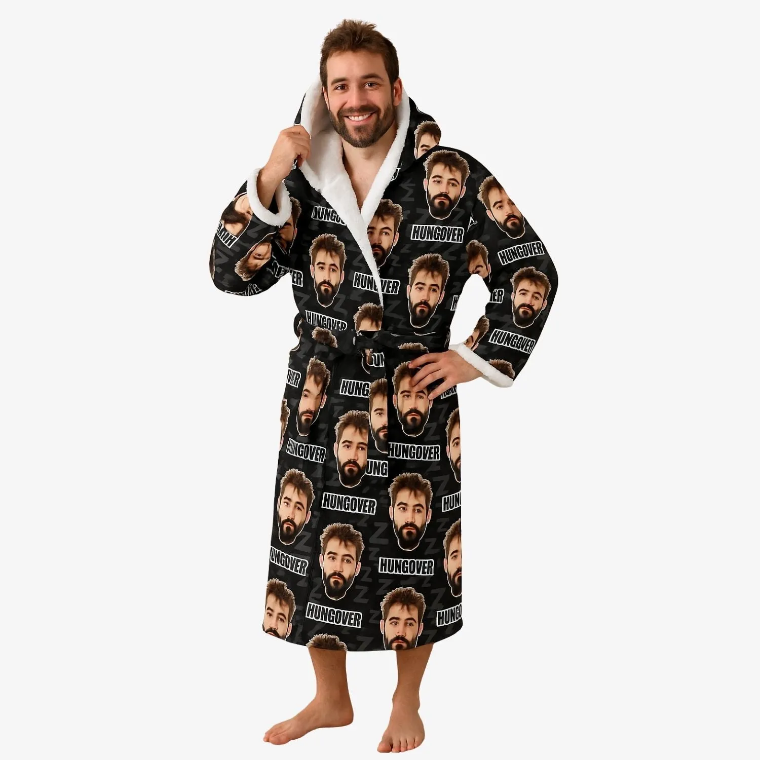Hungover Personalised Dressing Gown sold by Super Socks product image thumbnail 2