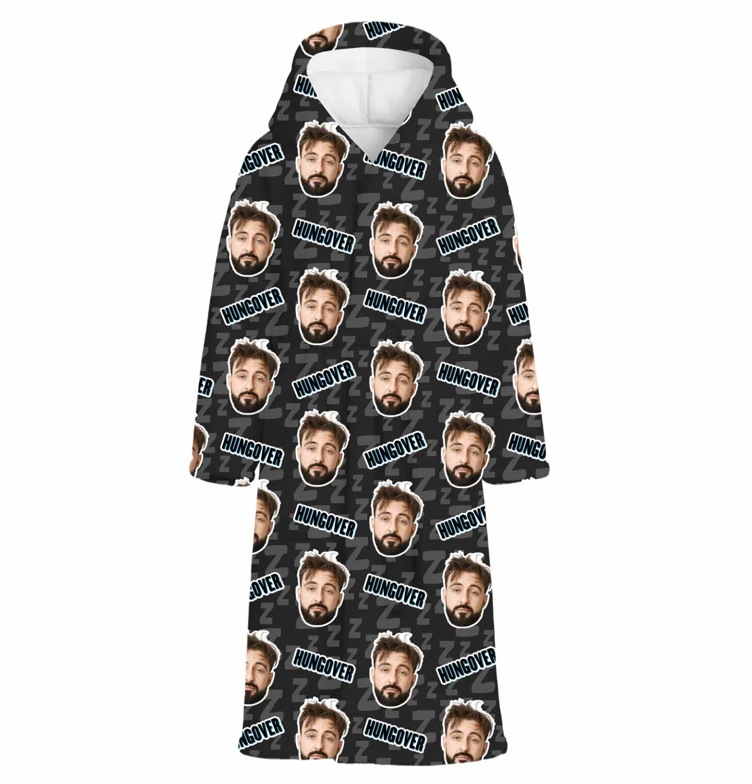Hungover Personalised Dressing Gown sold by Super Socks product image thumbnail 3