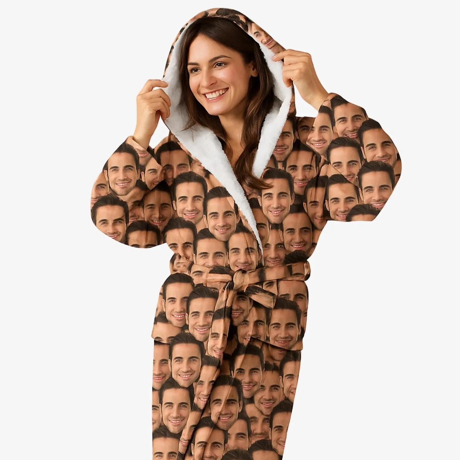 Face Mash Personalised Dressing Gown sold by Super Socks