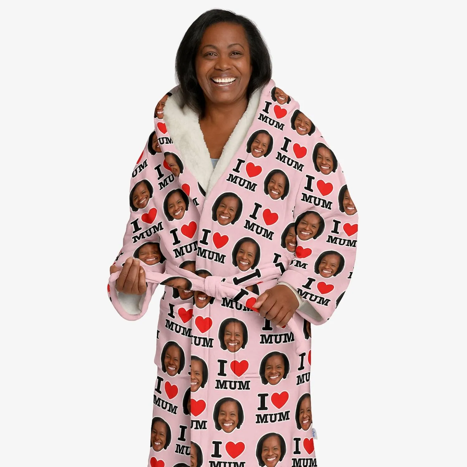 I Heart Mum Personalised Dressing Gown sold by Super Socks