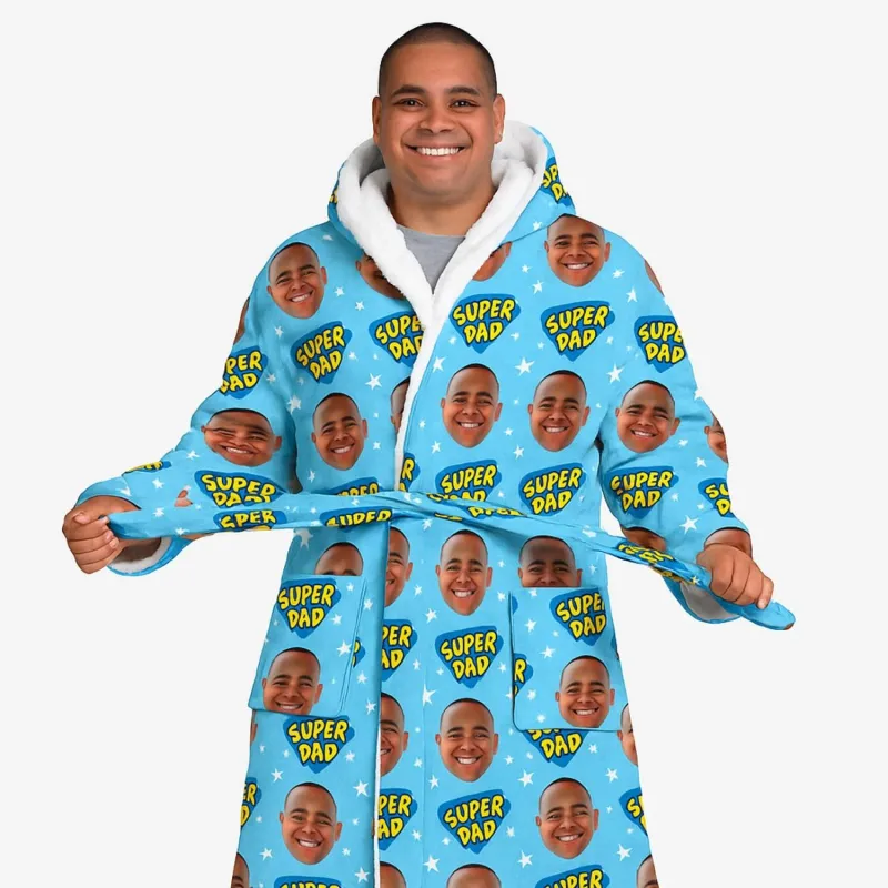 Super Dad Personalised Dressing Gown sold by Super Socks