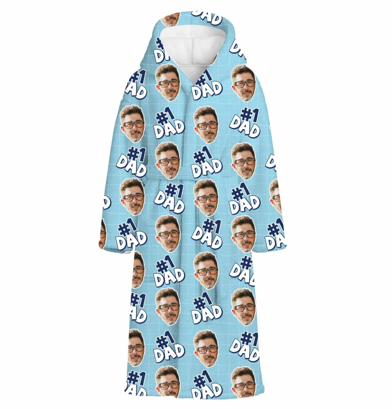 Number 1 Dad Personalised Dressing Gown sold by Super Socks product image thumbnail 3