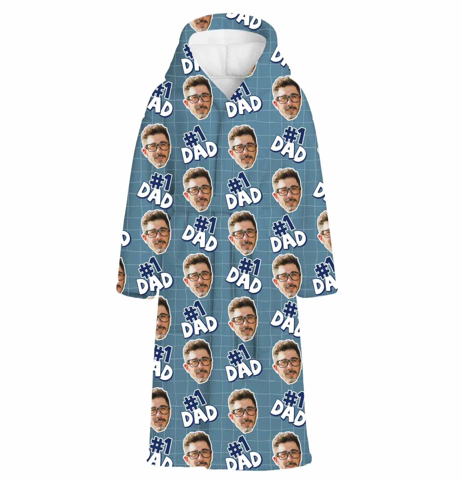 Number 1 Dad Personalised Dressing Gown sold by Super Socks product image thumbnail 2