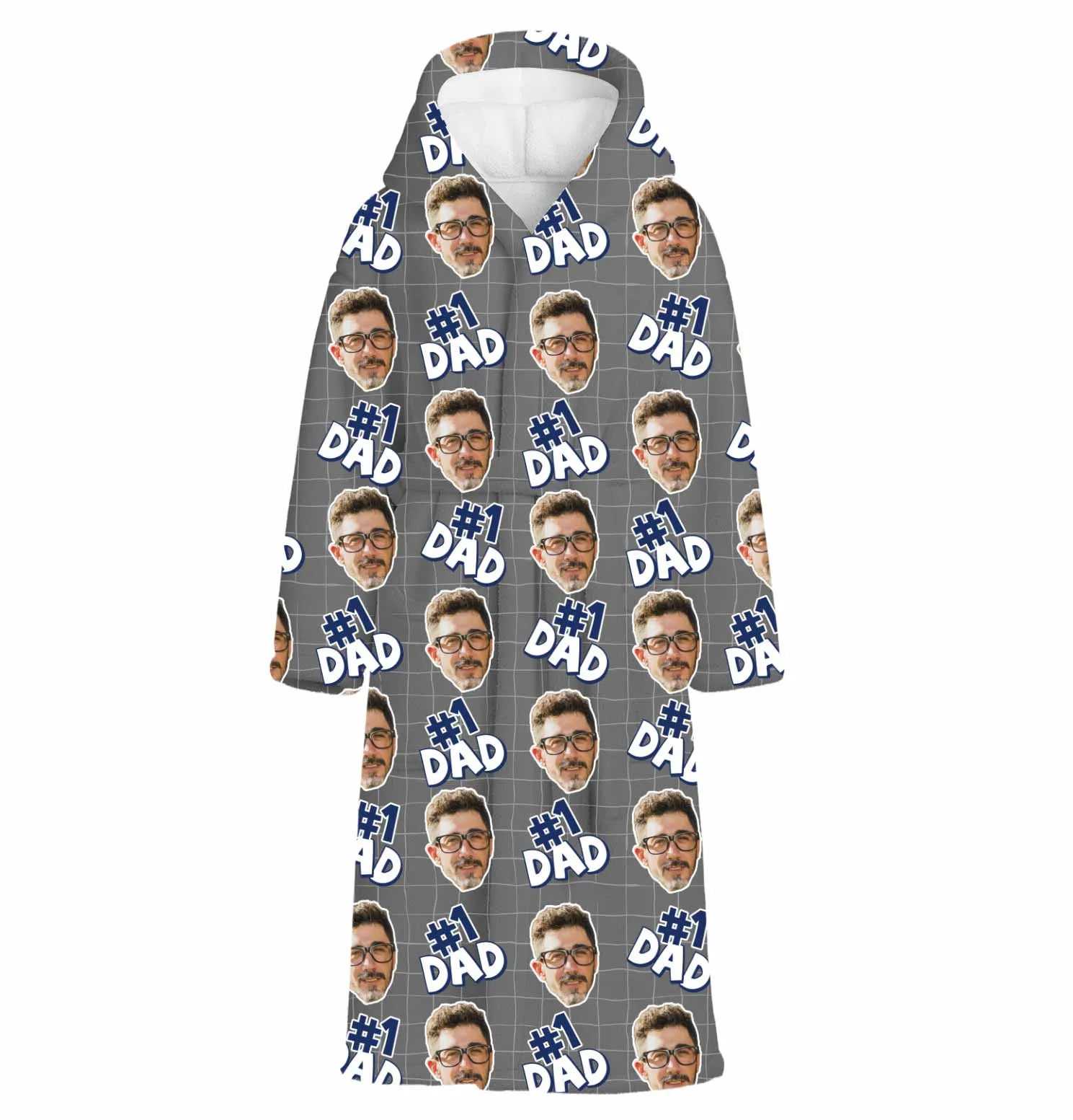 Number 1 Dad Personalised Dressing Gown sold by Super Socks product image thumbnail 5