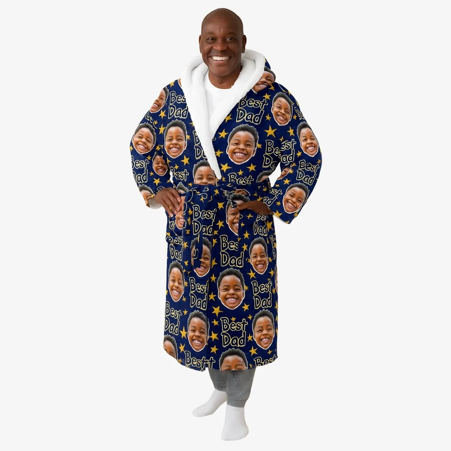 Best Dad Personalised Dressing Gown sold by Super Socks product image thumbnail 2