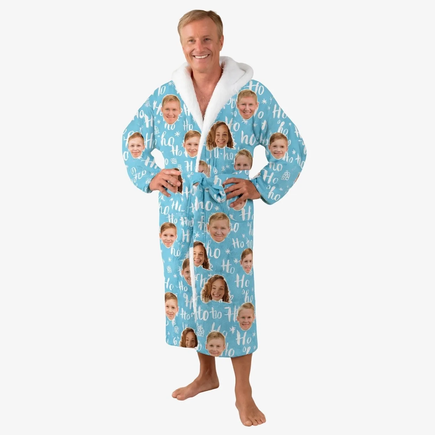 Christmas Ho Ho Ho Personalised Dressing Gown sold by Super Socks product image thumbnail 2