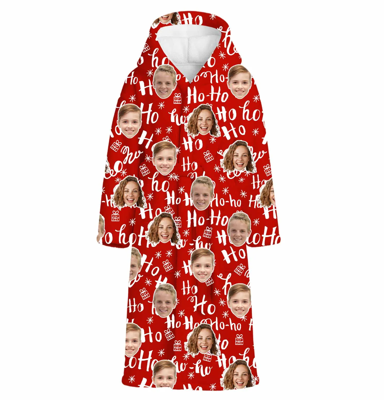 Christmas Ho Ho Ho Personalised Dressing Gown sold by Super Socks product image thumbnail 5