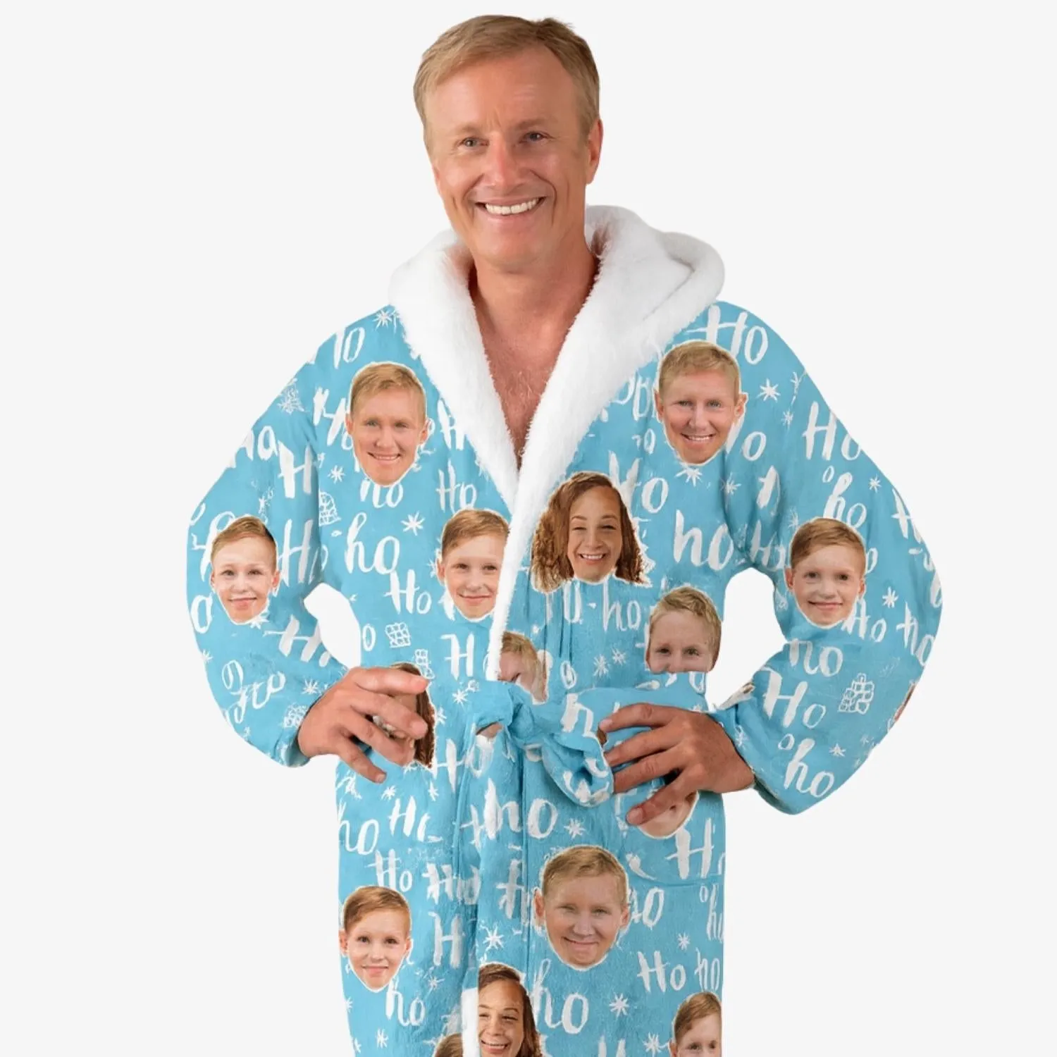 Christmas Ho Ho Ho Personalised Dressing Gown sold by Super Socks