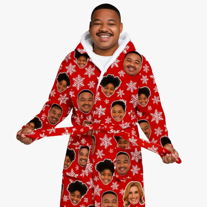 Christmas Snowflakes Personalised Dressing Gown sold by Super Socks