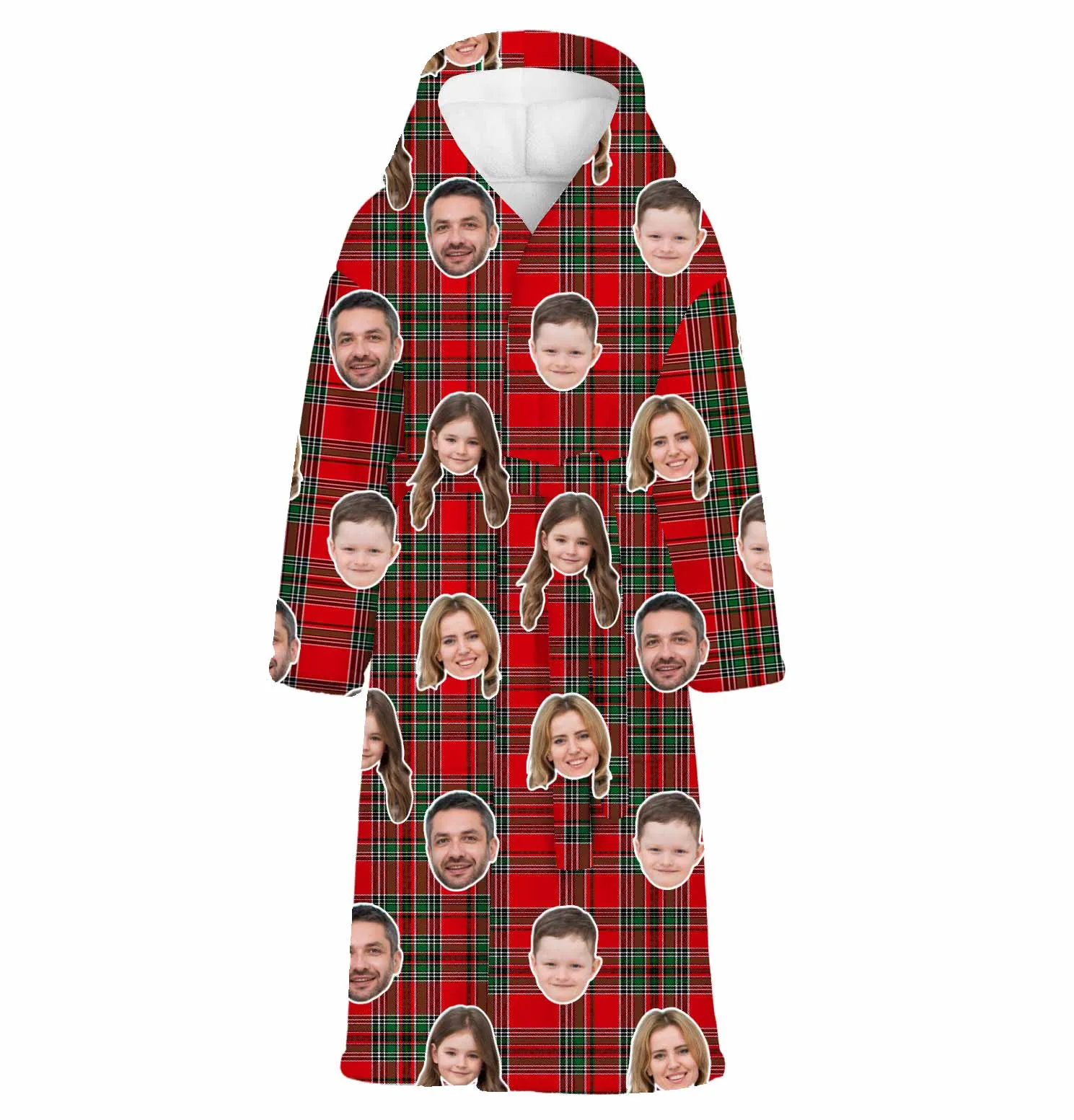 Red Tartan Personalised Dressing Gown sold by Super Socks product image thumbnail 3