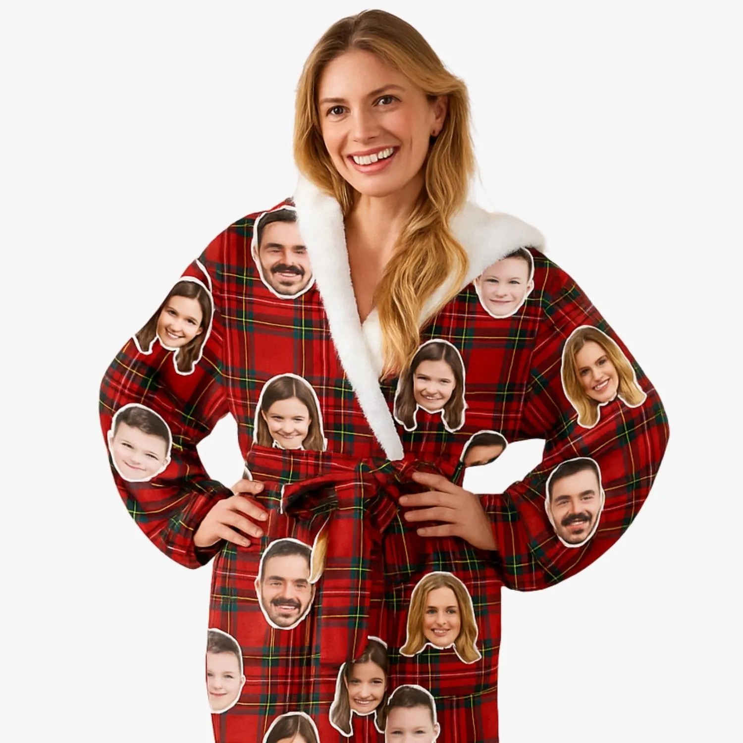 Red Tartan Personalised Dressing Gown sold by Super Socks