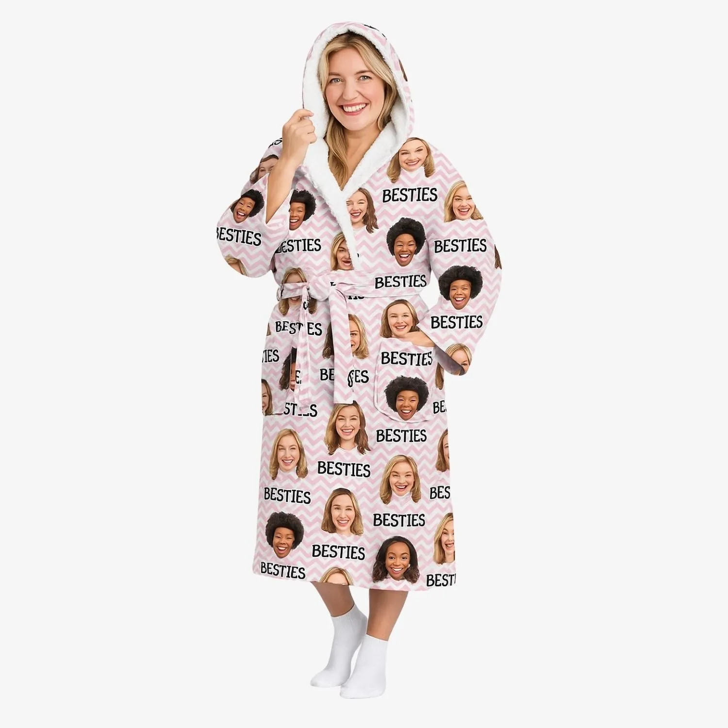 Besties Personalised Dressing Gown sold by Super Socks product image thumbnail 2