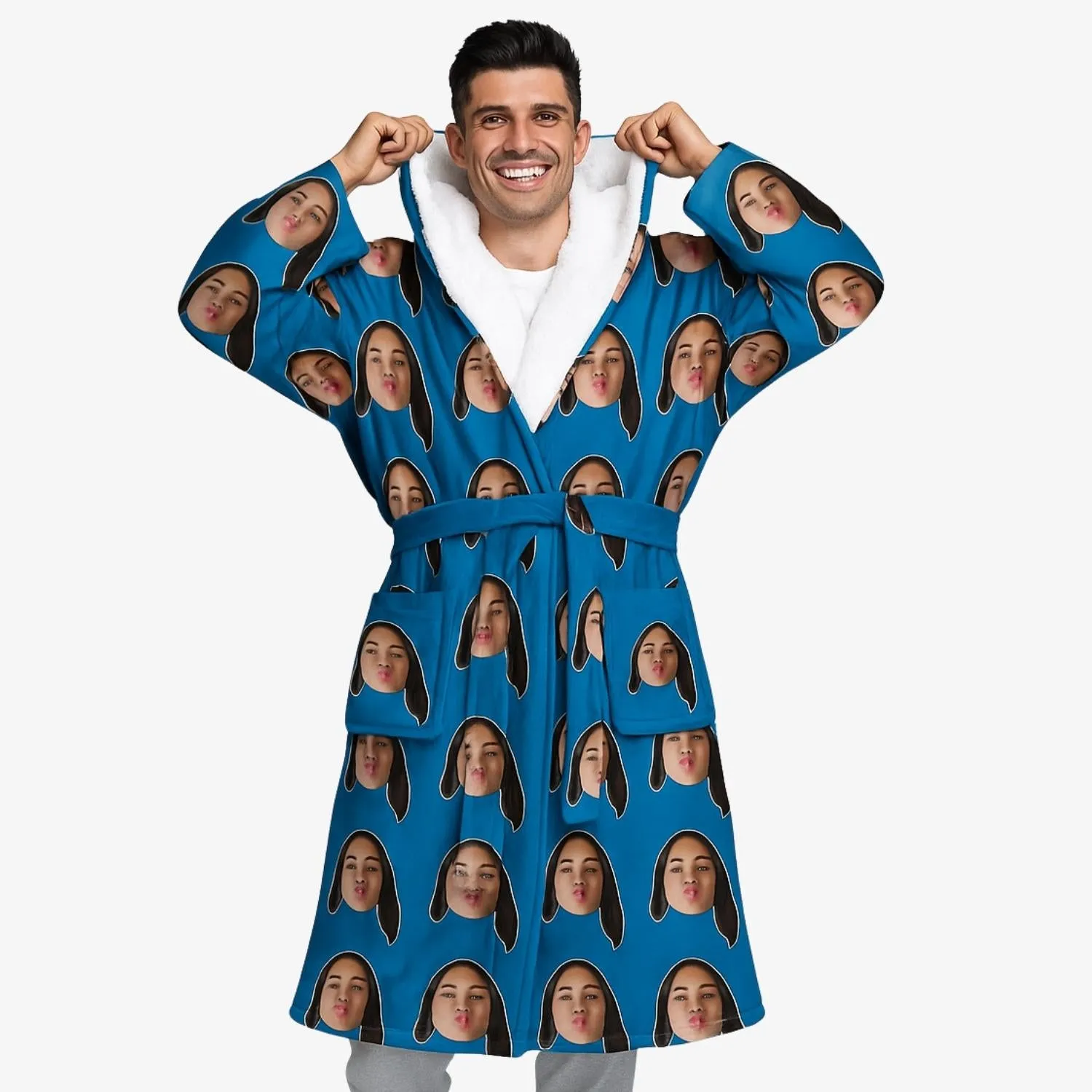 Your Face Personalised Dressing Gown sold by Super Socks