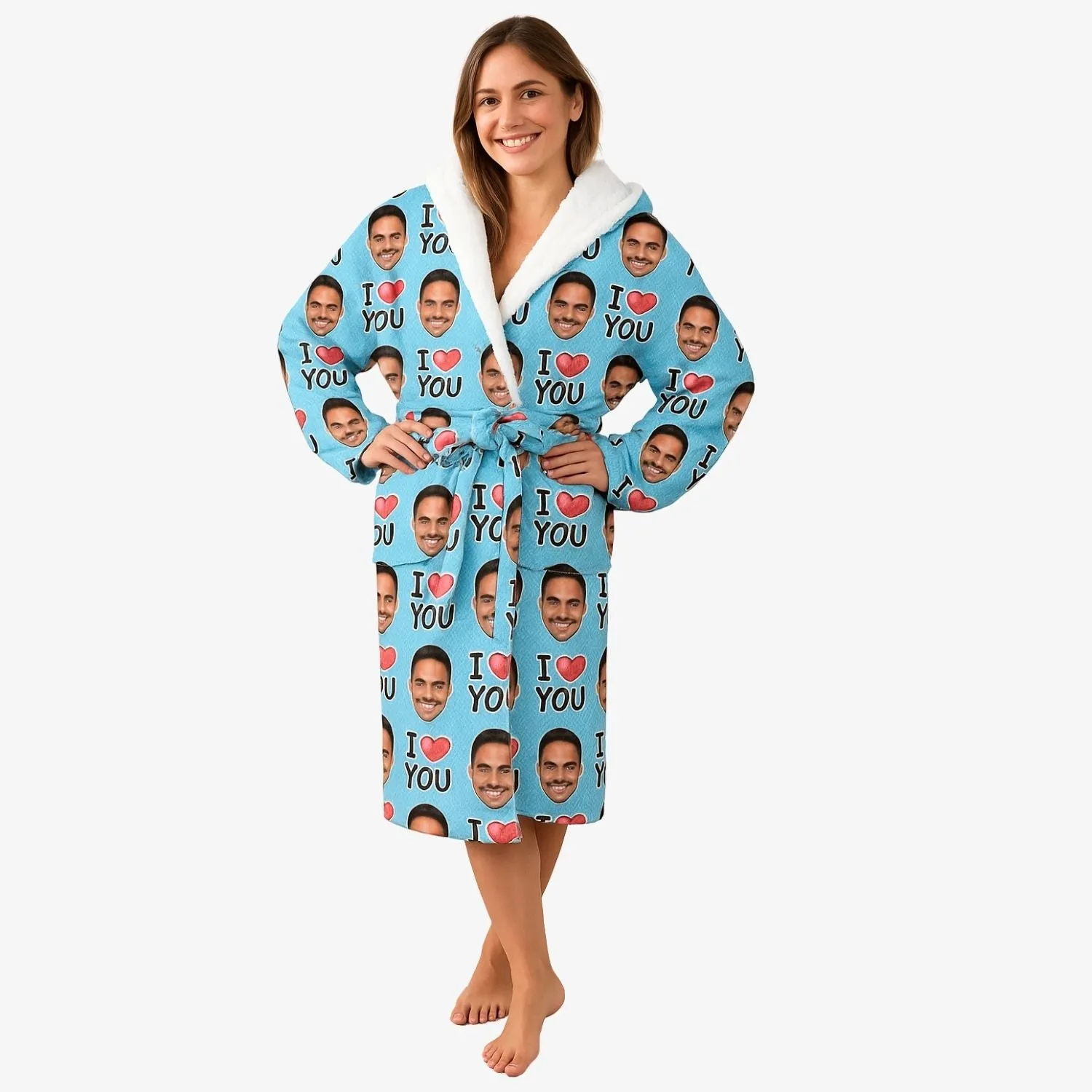 I Heart You Personalised Dressing Gown sold by Super Socks product image thumbnail 2