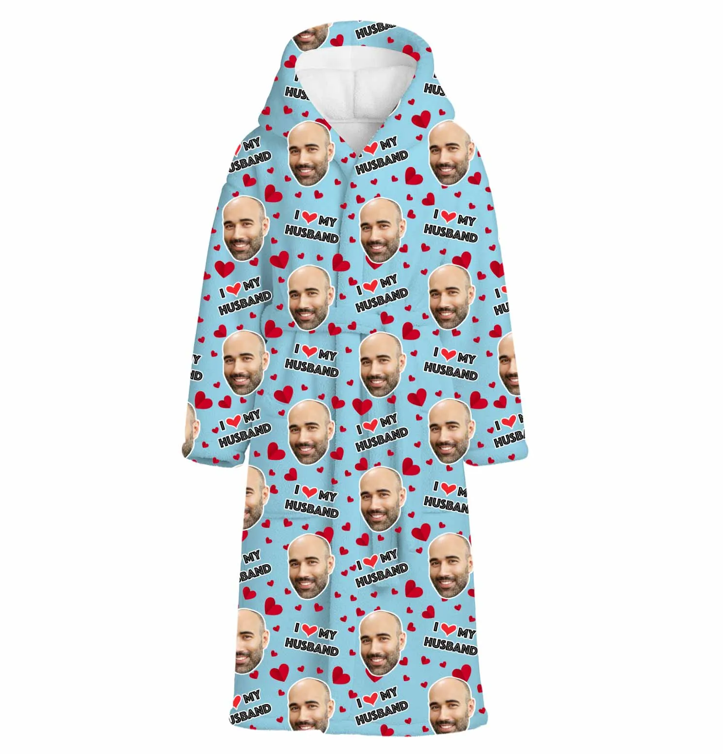 I Love My Husband Personalised Dressing Gown sold by Super Socks product image thumbnail 4