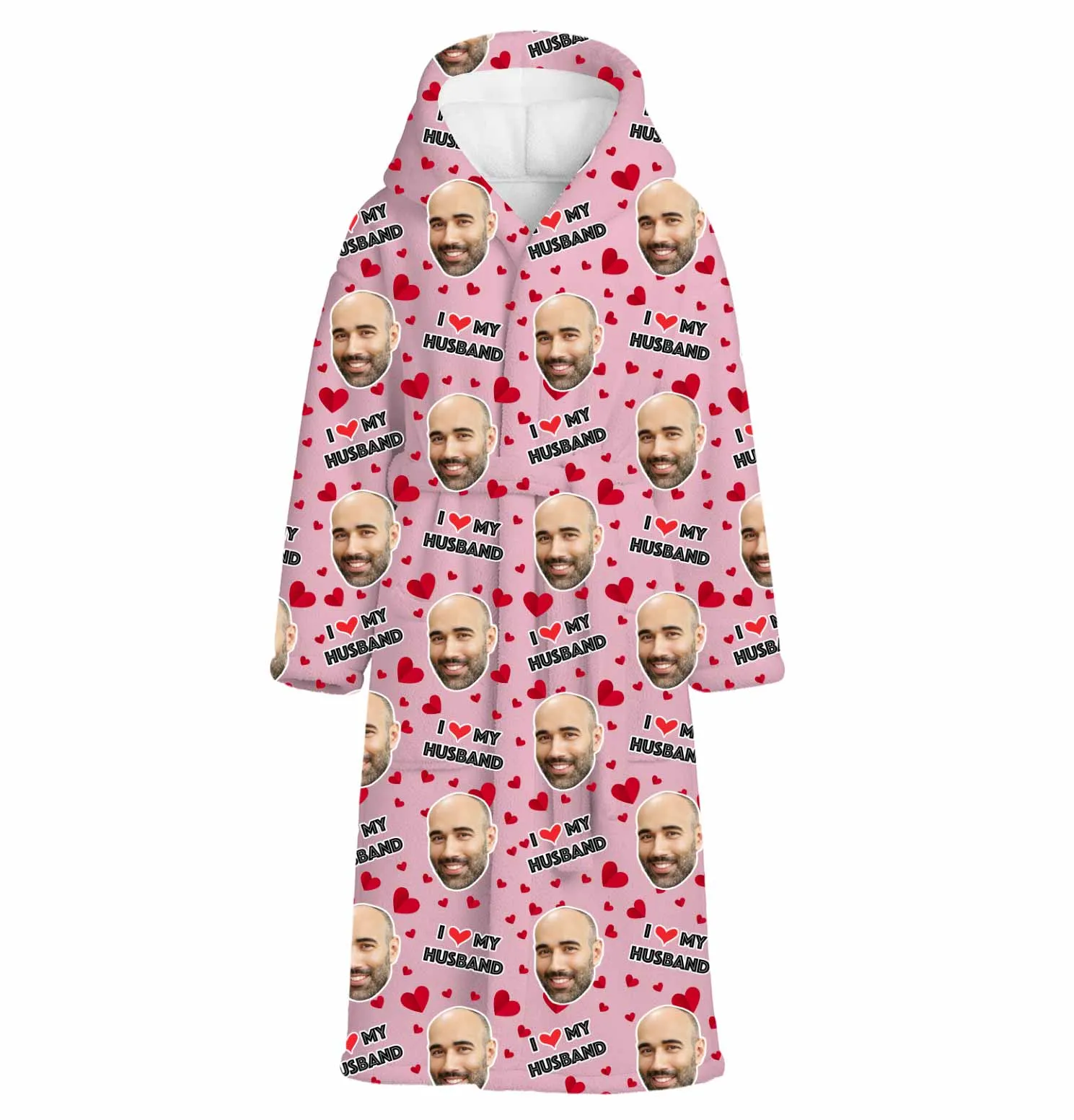 I Love My Husband Personalised Dressing Gown sold by Super Socks product image thumbnail 3