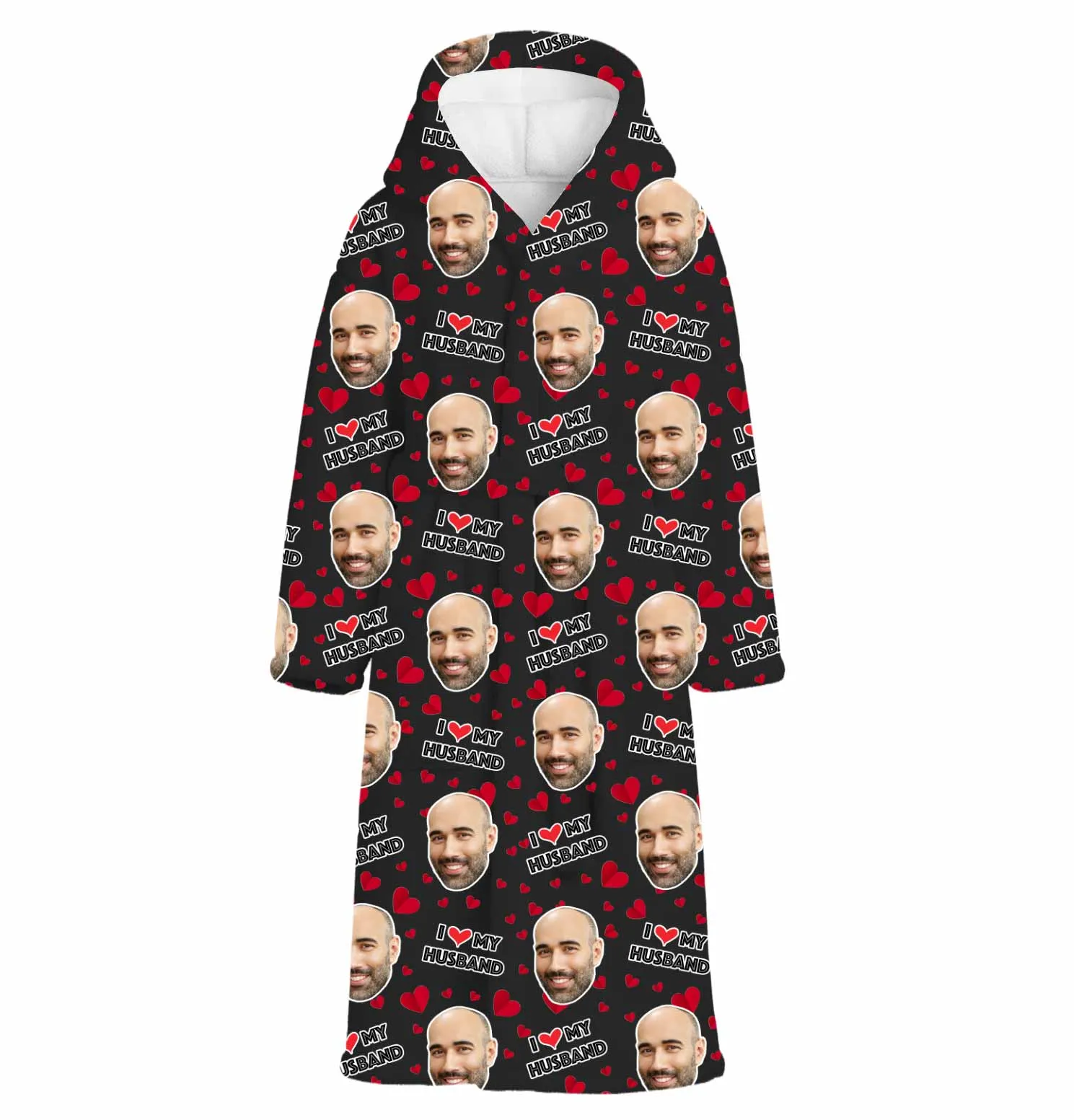 I Love My Husband Personalised Dressing Gown sold by Super Socks product image thumbnail 5