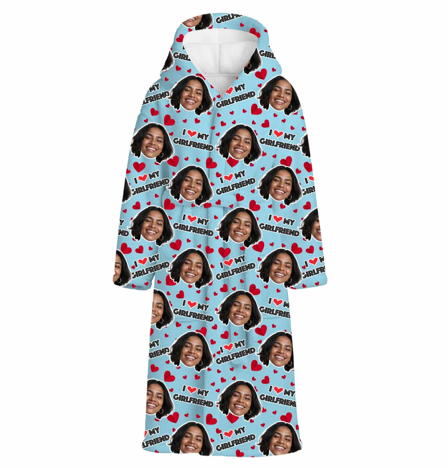 I Love My Girlfriend Personalised Dressing Gown sold by Super Socks product image thumbnail 4