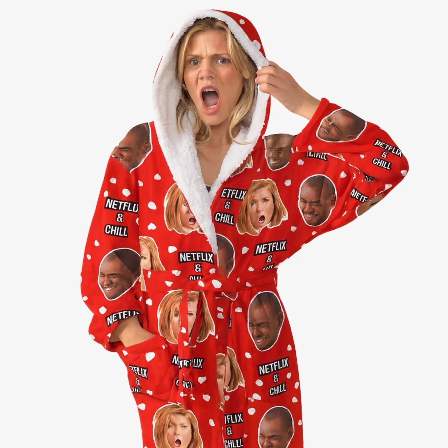 Netflix and Chill Personalised Dressing Gown sold by Super Socks