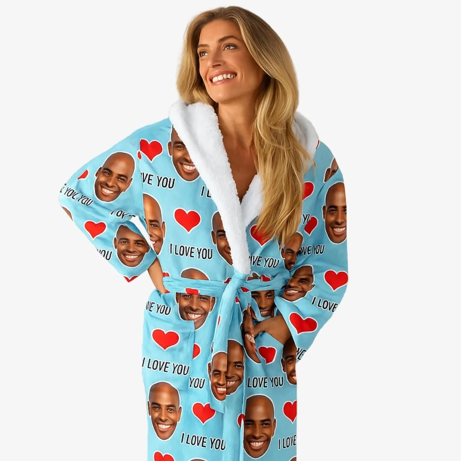 I Love You Personalised Dressing Gown sold by Super Socks product image thumbnail 2